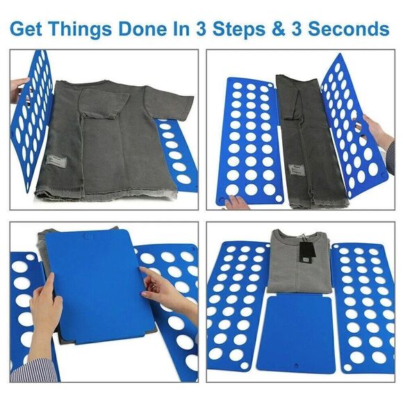 Wonderfold Magic Cloths Folding Board Laundry T Shirt‎ Fast Fold Flip For Adult - Picture 3 of 5